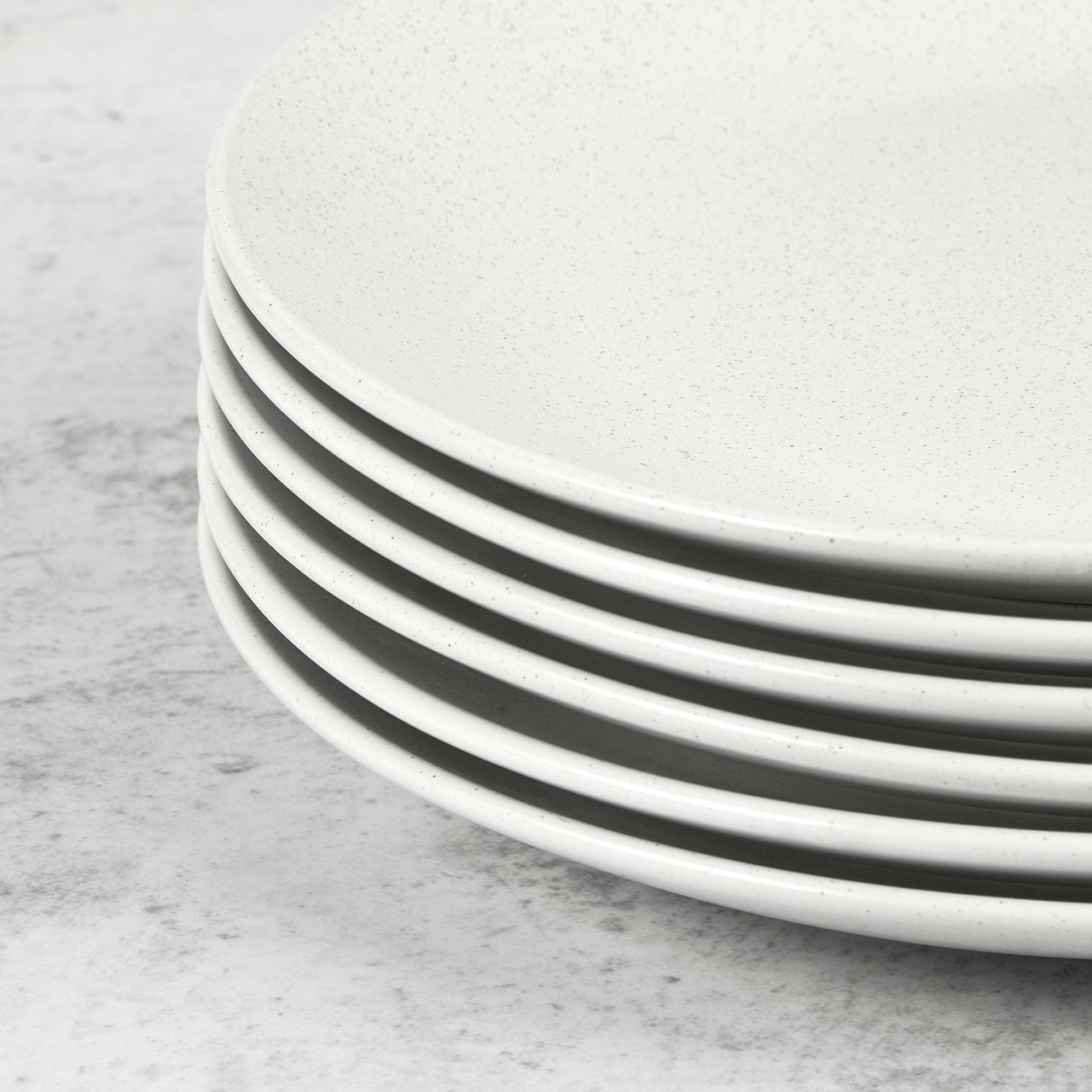 White Mari 26cm Ceramic Dinner Plates (Set of 6)