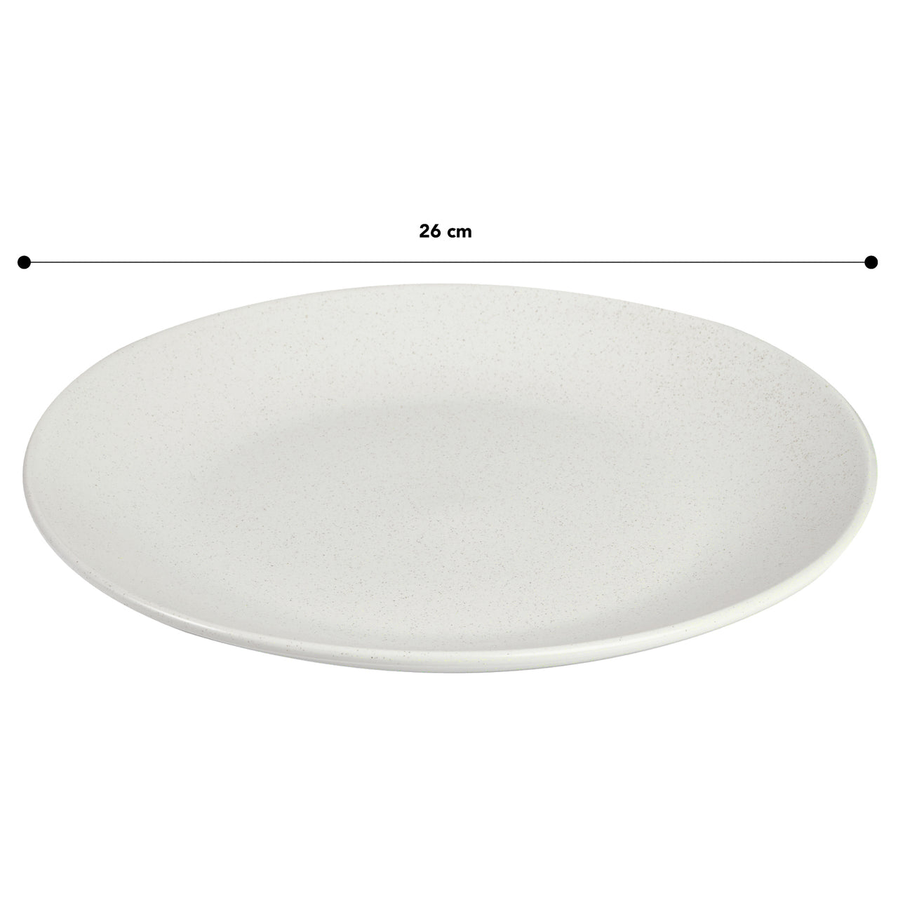 White Mari 26cm Ceramic Dinner Plates (Set of 6)
